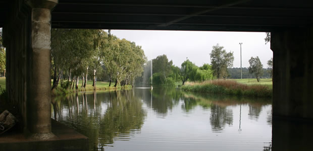 Condamine River - under the O. O. Madsen Bridge